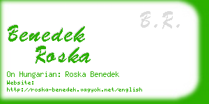 benedek roska business card